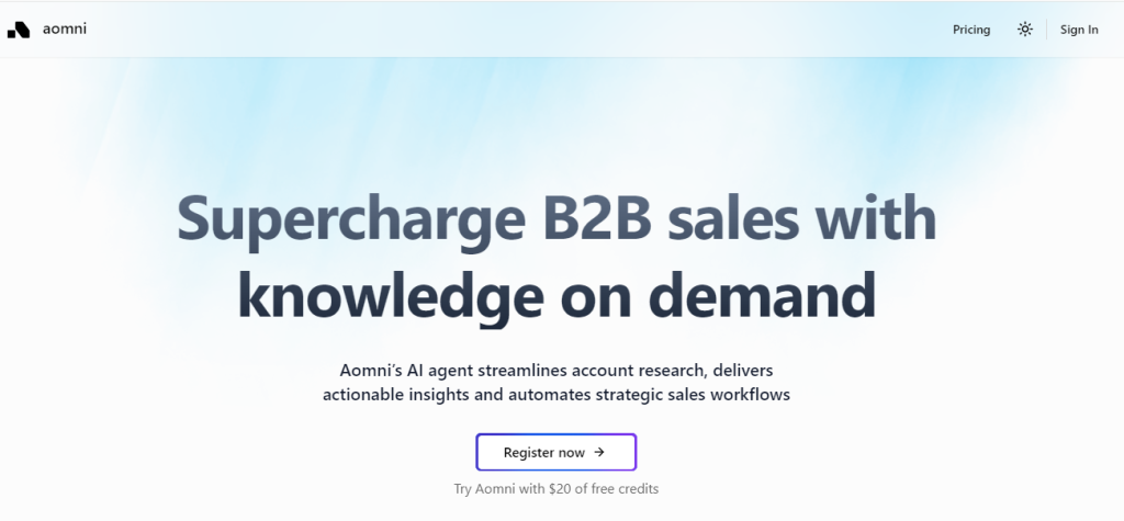 Aomni for B2B sales process