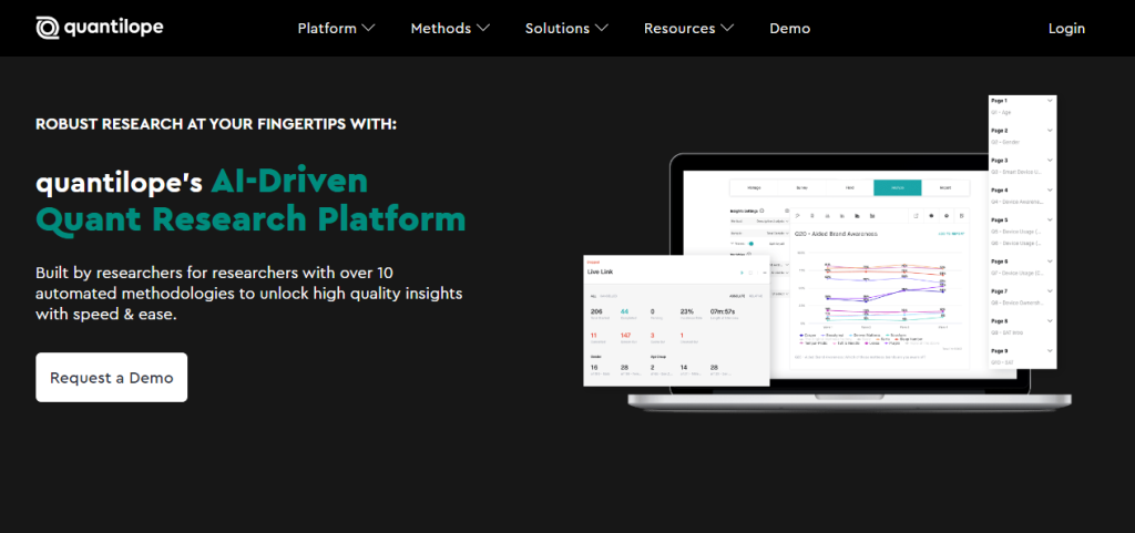 Quantilope AI-driven market research platform