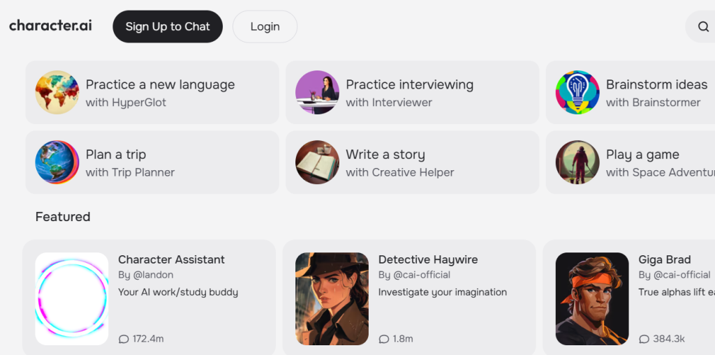 Character.ai tool
