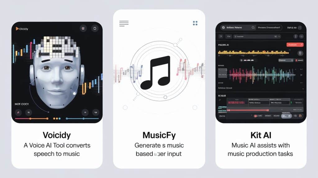 Features Comparison of Voicidy vs Musicfy vs Kit AI